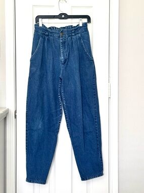 Vintage Streetwear 80s 90s Cherokee High Rise Paperbag Waist Mom Jeans